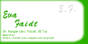 eva faidt business card